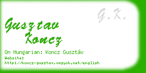 gusztav koncz business card